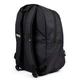 Mochila Munich Teamsports Recycled negra, vista trasera y lateral con tirantes ajustables