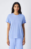 Camiseta mujer Champion logo grande bordado monotono 117650 BS Azul - Puber Sports