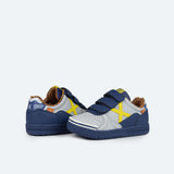 Zapatillas Munich G-3 Kid Gris y azul – Niño (Velcro) - Puber Sports