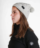 Gorro BCN Sphere Pompón Mujer – Granate, Beige y Negro - Puber Sports