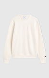 Sudadera Champion 222991 blanca YS084 sin capucha y cuello redondo, vista frontal
