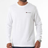 Camiseta Champion manga larga 220265 gris y blanco - Puber Sports