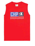 Conjunto Camiseta sin mangas + Short Niño Champion Rojo – Tejido Transpirable y Estilo Deportivo - Puber Sports