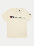 Conjunto Camiseta + short niño Champion 307055 YS141 Blanco roto - Puber Sports