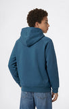 Sudadera Champion junior 307665 azul con capucha y logo frontal, vista frontal