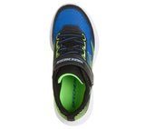 Skechers 404127 BBLM, vista superior con cordones elásticos y velcro