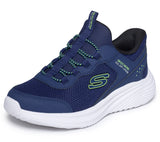Zapatillas Skechers Bounder Pro marino vista lateral interior con malla transpirable