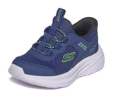 Zapatillas Skechers Bounder Pro bebé marino vista lateral interior con malla transpirable