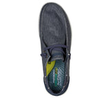 Zapatillas hombre Skechers lona Melson 66387 azul denim - Puber Sports