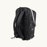 Mochila de pádel Munich 7058163 negra, vista trasera con tirantes y respaldo acolchados
