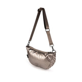 Munich Deep Hobo Champagne Beige - Vista lateral con bandolera