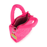 Bolso Munich Bloom Tote Rosa Fucsia - Interior rosa abierto con cremallera