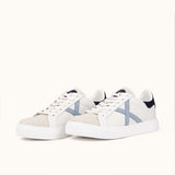Zapatillas MUNICH retro RETE 117 blanco azul celeste 8080117 - Puber Sports