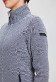 Forro Polar Mujer Icepeak Aulti Marino | Antipilling y Estampado Integral