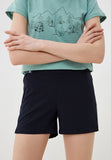 Short Deportivo Mujer Icepeak Brea Azul Marino | Elástico 4D Repelente Agua - Puber Sports