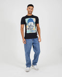 Camiseta Brave Soul Calavera con Pipa Negro – 100% Algodón - Puber Sports