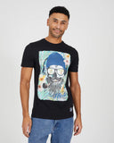 Camiseta Brave Soul Calavera con Pipa Negro – 100% Algodón - Puber Sports