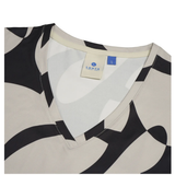 Camiseta Luhta Sin Mangas Cuello V - Estampado Geo Black & White - Puber Sports