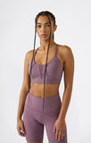 Sujetador Deportivo Champion Mujer Malva – Top BRA Nylon Relleno Extraíble Soporte Medio