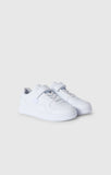 Zapatillas Champion Rd18 Low blancas de niño, par en vista tres cuartos