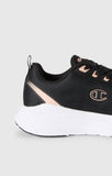 Zapatillas Champion Alpha Max Low negras vistas desde arriba con cordones y plantilla