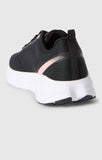 Zapatilla Champion Alpha Max Low negra vista lateral opuesta con banda oro rosa