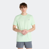 Camiseta New Balance LBN Verde Menta | Transpirable y ligera para deporte