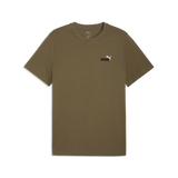 Camiseta Puma básica logo pequeño bordado en 2 colores 684717 81 Marron - Puber Sports
