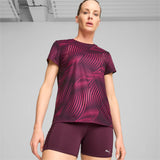 Camiseta mujer running Puma RUN FAVORITE AOP TEE 524230 granate - Puber Sports