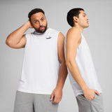 Camiseta hombre Puma sin mangas 02 Blanco | Transpirable
