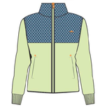 Chaqueta mujer SLX Sport Luxury topos verde matcha y negro | Felpa interior