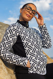 Chaqueta mujer SLX Geometria costadillos 4107 Negro - Puber Sports