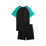 Conjunto Puma Junior 686299 Negro/Verde – Camiseta + Bermuda Poliéster - Puber Sports