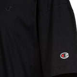 Camiseta Mujer Champion negra – Fit Oversize Transpirable (Talla una menos de lo habitual) - Puber Sports