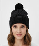 Gorro BCN Sphere Pompón Mujer – Granate, Beige y Negro - Puber Sports