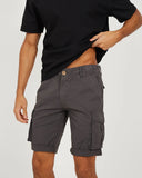 Bermuda Cargo Brave Soul Gris Oscuro – 98% Algodón con Elastán - Puber Sports