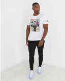 Camiseta Brave Soul print Carta de Ajuste 149SIGN Blanco - Puber Sports