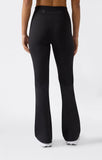 Malla Acampanada Mujer Champion Negro Cintura Alta – Legging Flare Deportivo y Moldeador - Puber Sports