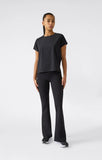 Malla Acampanada Mujer Champion Negro Cintura Alta – Legging Flare Deportivo y Moldeador - Puber Sports