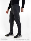 Pantalón Hombre Sphere BCN GAIN Gris y Negro – Cremallera y Puño Algodón