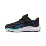 Puma Skyrocket Lite 2 infantiles 312414-17 negras y azules, vista del par