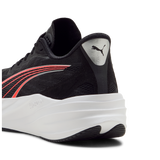 Zapatillas Puma DARTER PRO 2 312587-19 negras con detalles coral, vista trasera