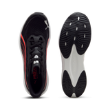 Zapatillas Puma DARTER PRO 2 312587-19 negras con detalles coral, vista superior y suela
