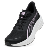 Zapatillas Puma DARTER PRO 2 312587-23 negras con logo Puma lila, vista lateral