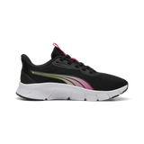 Zapatilla Puma Flexfocus Lite Modern negra vista frontal en ángulo con cordones