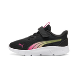 Zapatilla Puma Flexfocus Lite Modern 313848 negra vista lateral exterior con logo iridiscente