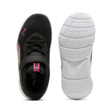 Zapatilla Puma Flexfocus Lite Modern negra vista lateral interior con tira de velcro