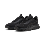 Puma Flexfocus Lite JR Negro Total - Vista frontal y suela