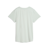 Camiseta PUMA W TAD Essential V-Neck Tee mint - Vista trasera con bajo redondeado