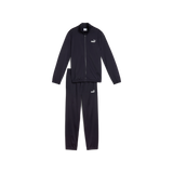 Chándal PUMA Poly Suit Boys negro - Vista frontal con cremallera y logo PUMA en pecho